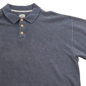 VTG Tommy Bahama Mens XL Polo Shirt Gray Textured Cotton‎ Short Sleeve